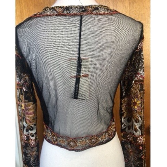 Zara embroidery bead crop top nwt medium - Picture 3 of 8